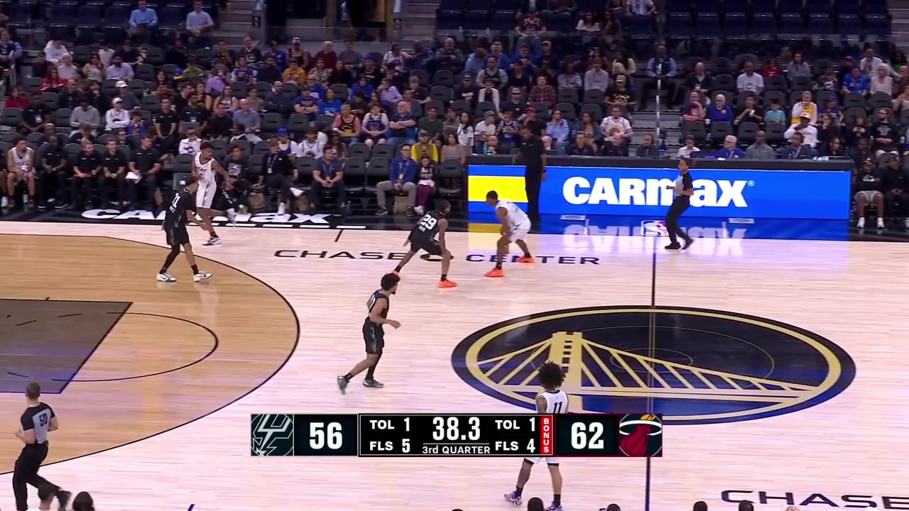 Ryan Conwell who has been struggling so far going 17 from the field hits his 2nd 3-pointer to give him 9 points