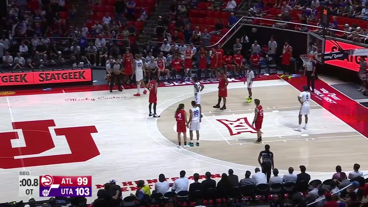 Gabe Madsen hits the deep 3-pointer buzzer-beater in overtime to cut the lead to 1