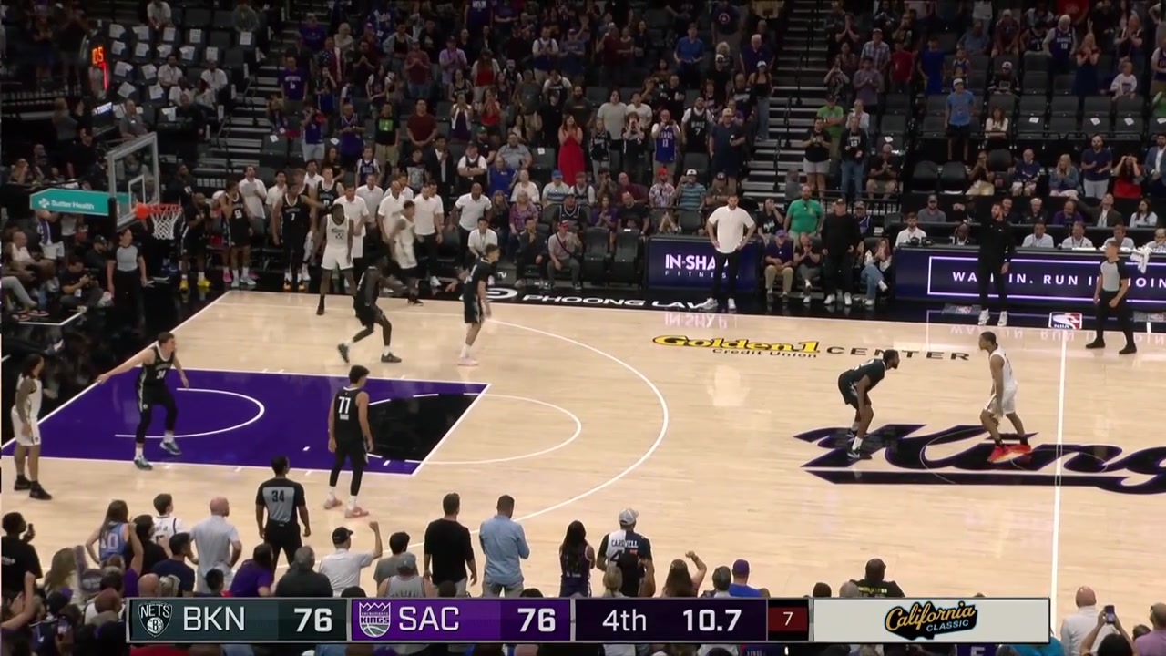 Nique Clifford hits the game-winning step back 3 against the Brooklyn Nets off a pass by Darius Acuff Jr with replays