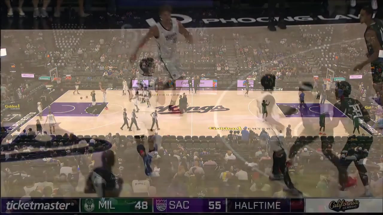 Replays of some Sacramento Kings highlights from the 1st half vs the Milwaukee Bucks