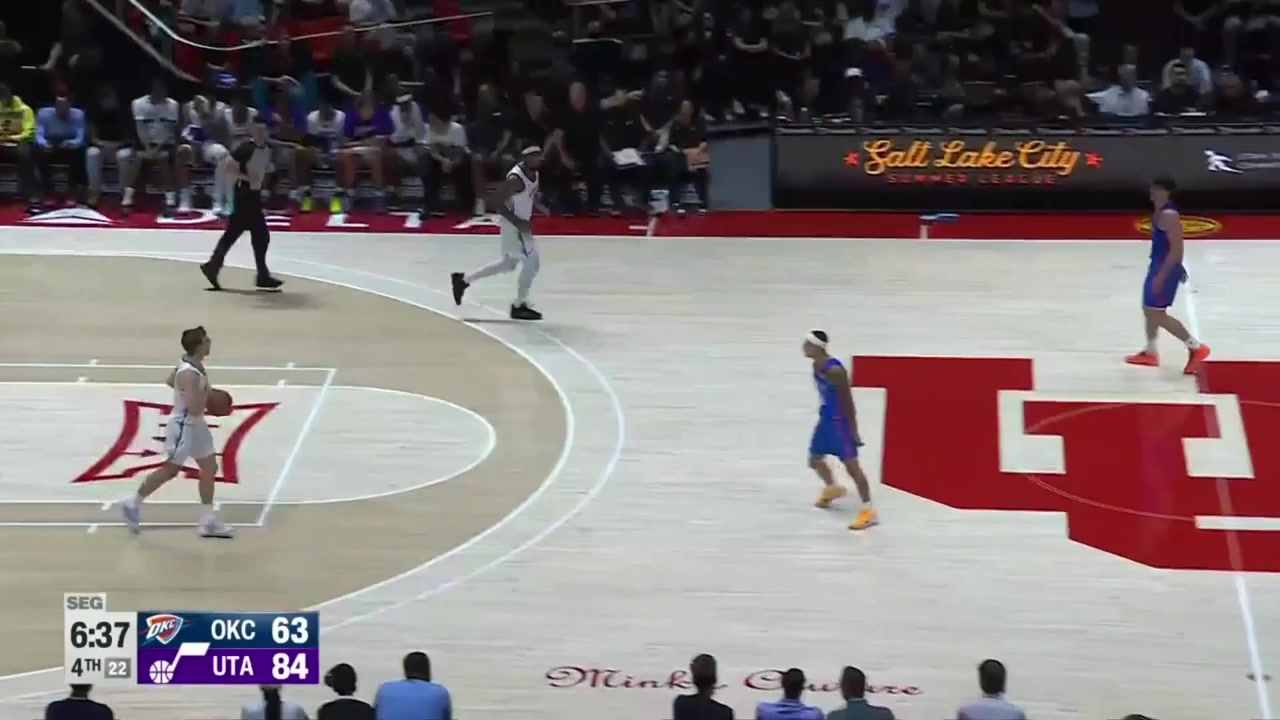 A bit of a chaotic sequence in the Jazz-Thunder Summer League game