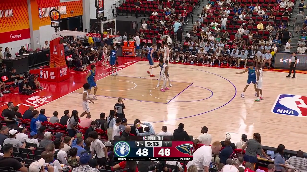 Hunter Dickinson rattles in the corner 3 and Joan Beringer wastes no time and scores the And-1 on him with replays