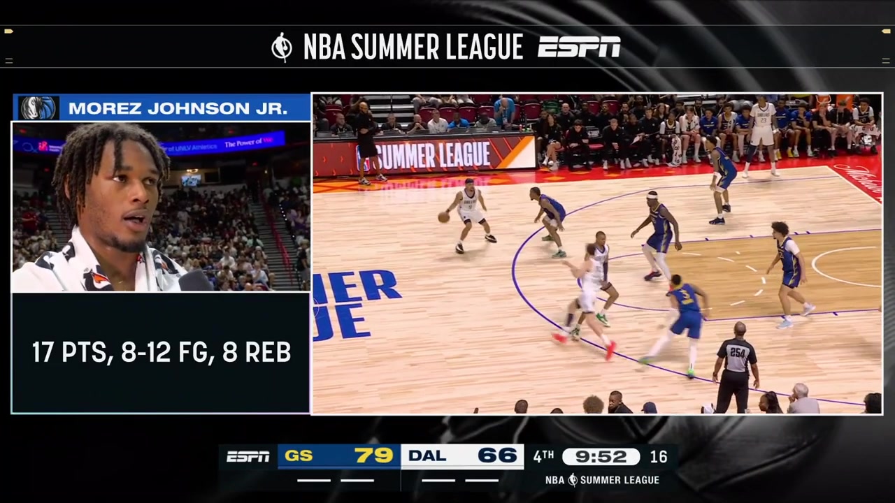 Kaodirichi Akobundu-Ehiogu soars up high for the alley-oop dunk off a lob by Sergio De Larrea with a replay
