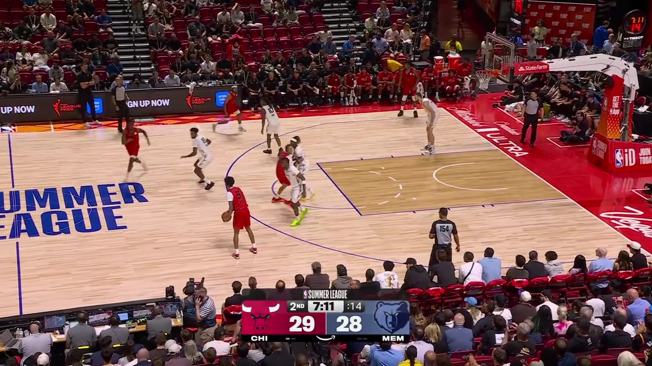 Caleb Wilson sprints and soars for the tremendous chasedown block off his own turnover with replays