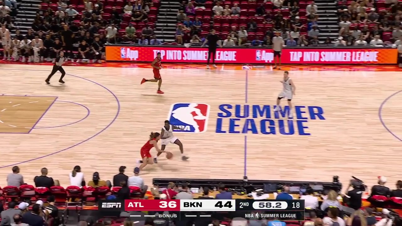 Asa Newell banks in the wild lefty shot on Danny Wolf with a replay