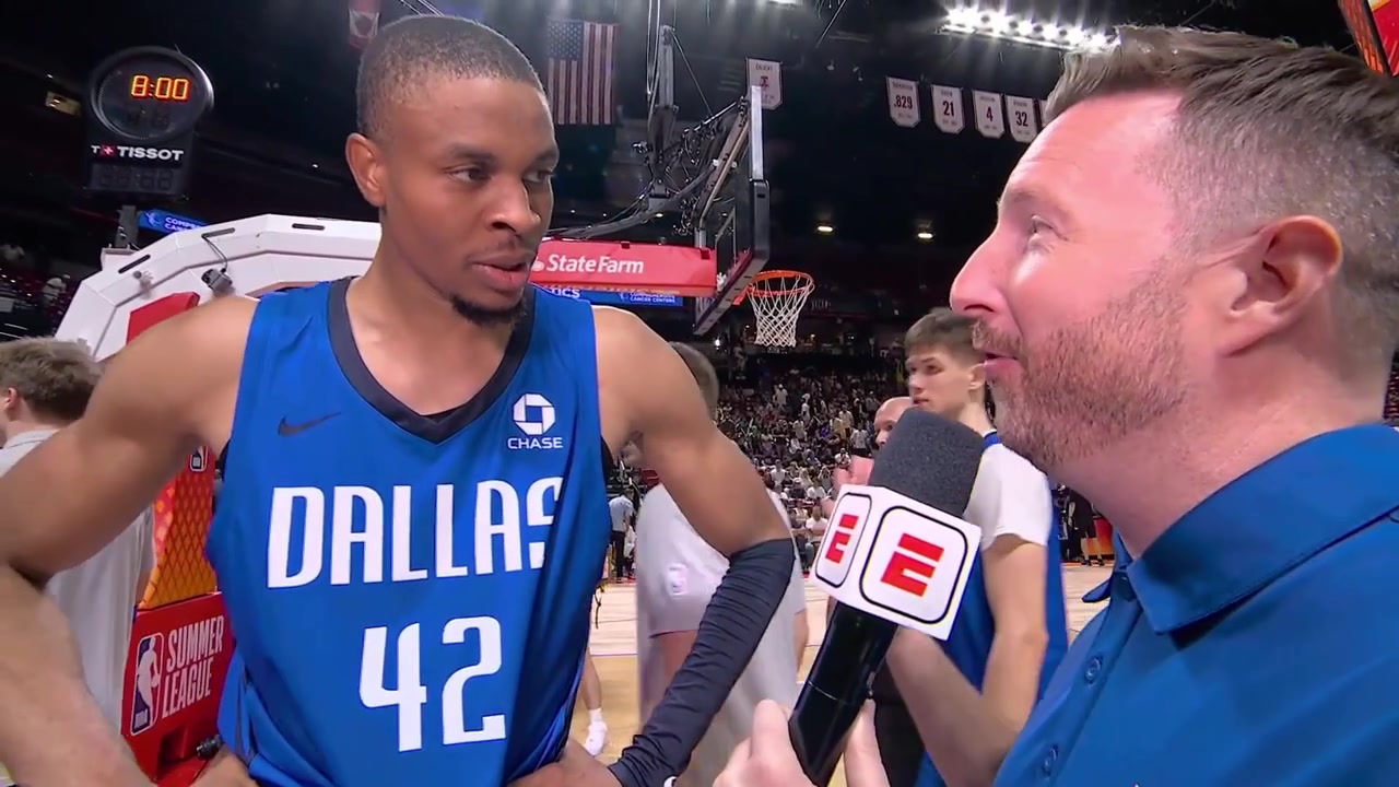 Kaodirichi Akobundu-Ehiogu postgame interview on the court after the win against the GrizzliesI feel like I'm not where I need to be yet so I just keep going I motivate myself every day