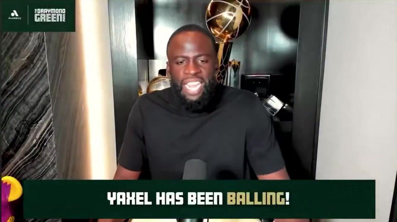 Draymond has words for Yaxel I think the pitch is pointless Training camp is coming soon and you know got to reign the rookie in a little bit You know teach him a few things And I think you all know why Im hinting at training camp Itll get here soon enough Yax Enjoy all your media