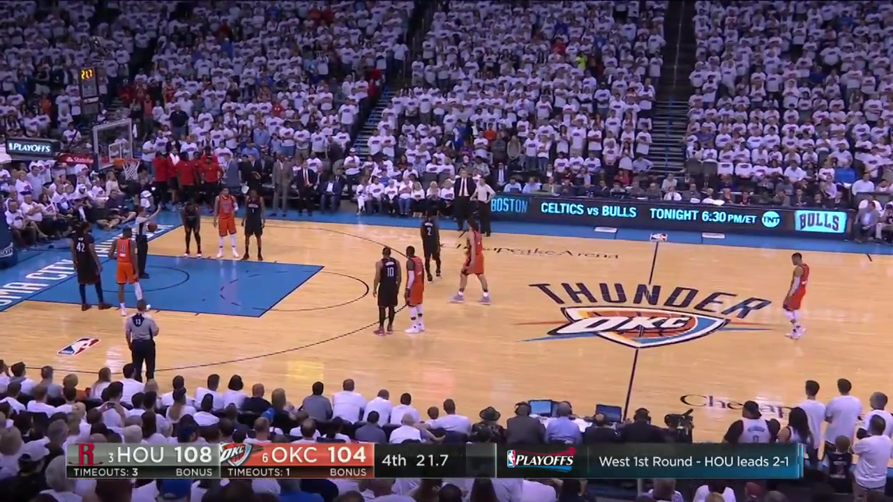Russell Westbrook Hits Logo 3 After Perfectly Executing Missed Free Throw Play With Steven Adams