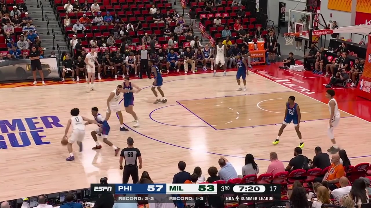 Brayden Burries with the drive and the And-1 finish through contact with a replay
