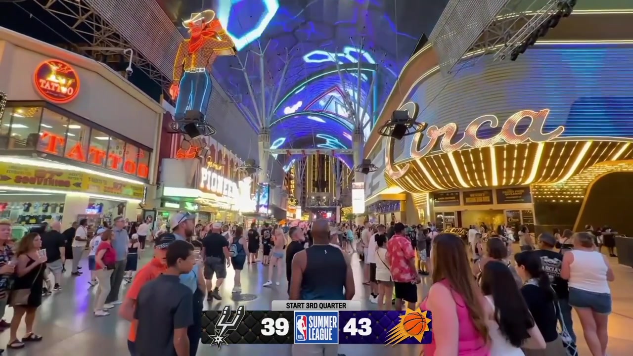 Hyunjung Lee interview during 1st half intermission - Spurs vs Suns - Las Vegas Summer League
