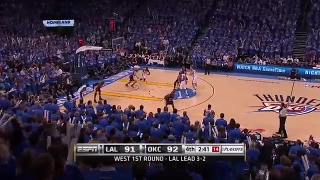 2010 Lakers vs Thunder Game 6 last 3 minutes Pau Gasol hits the game winner to eliminate OKC