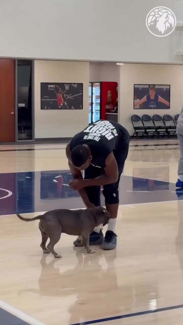 Anthony Edwards Brings Ant Jr With Him To Practice