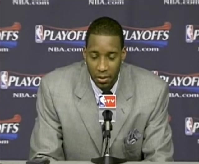 Tracy McGrady Cries after losing to the Jazz in the First Round even with a healthy Yao Ming