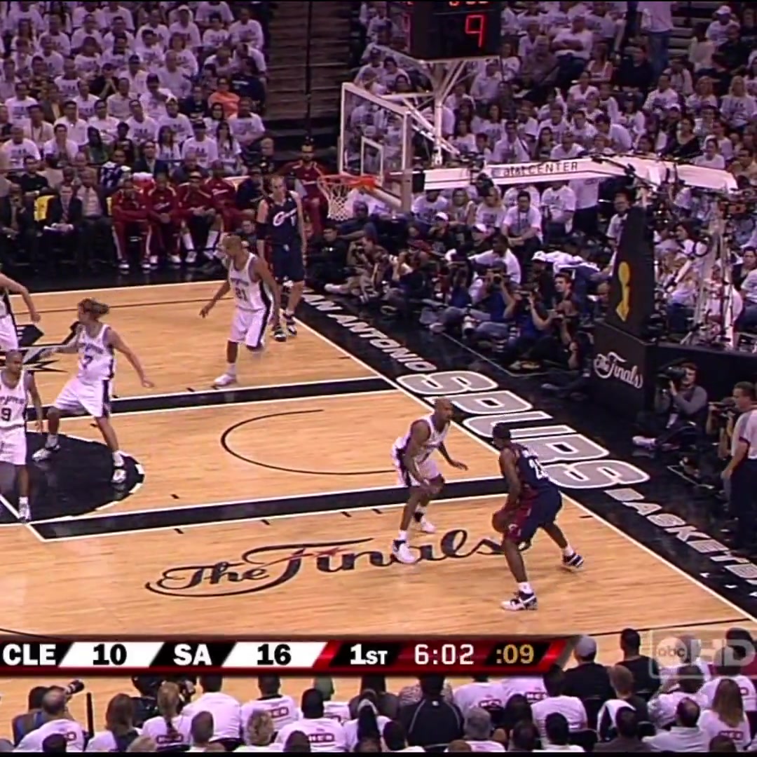 LeBron James is shut down by the Spurs defense in the 2007 NBA Finals