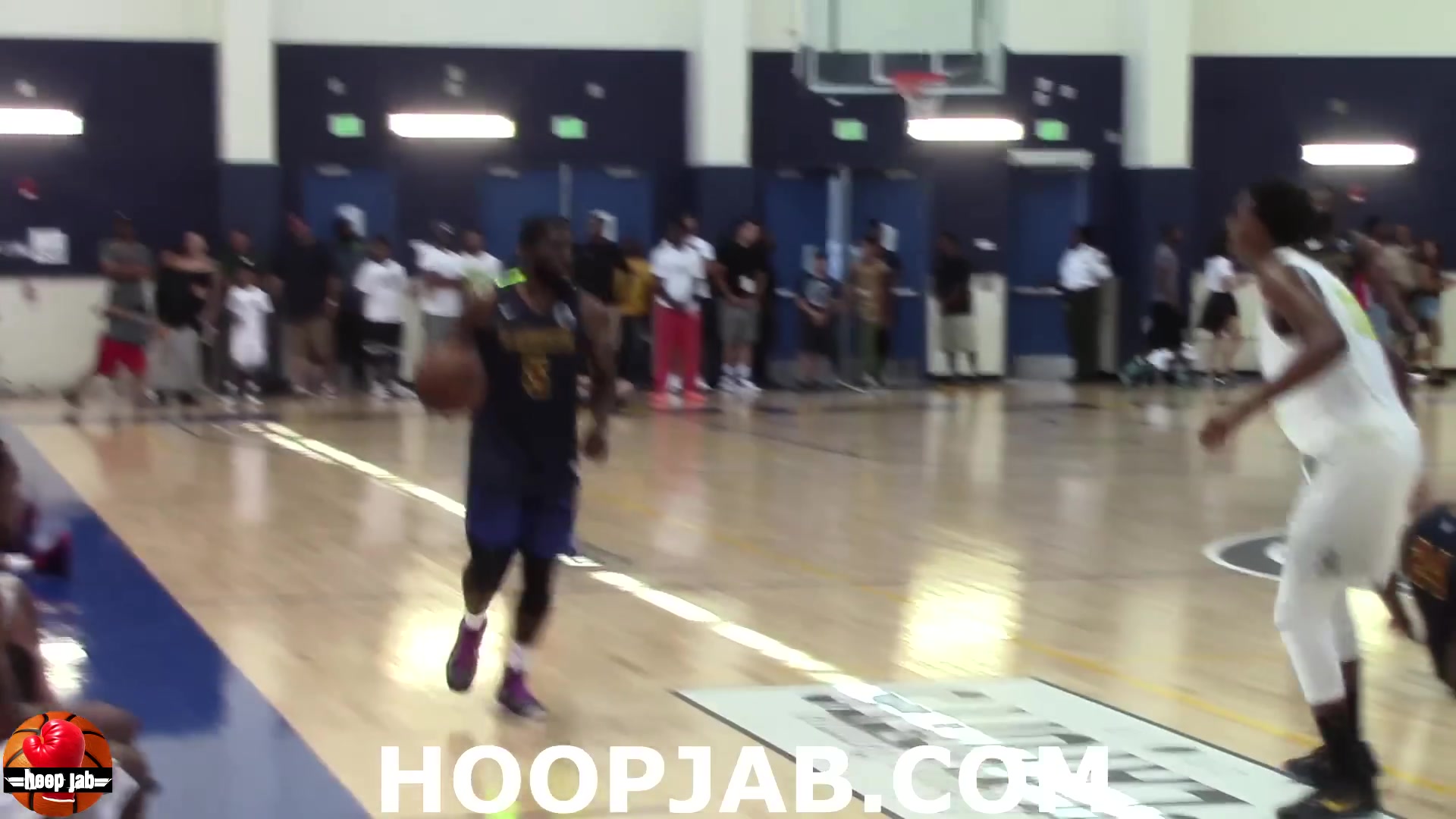 James Harden and a heckler get into a little kerfuffle over free throws and flopping during a Drew League game 2016