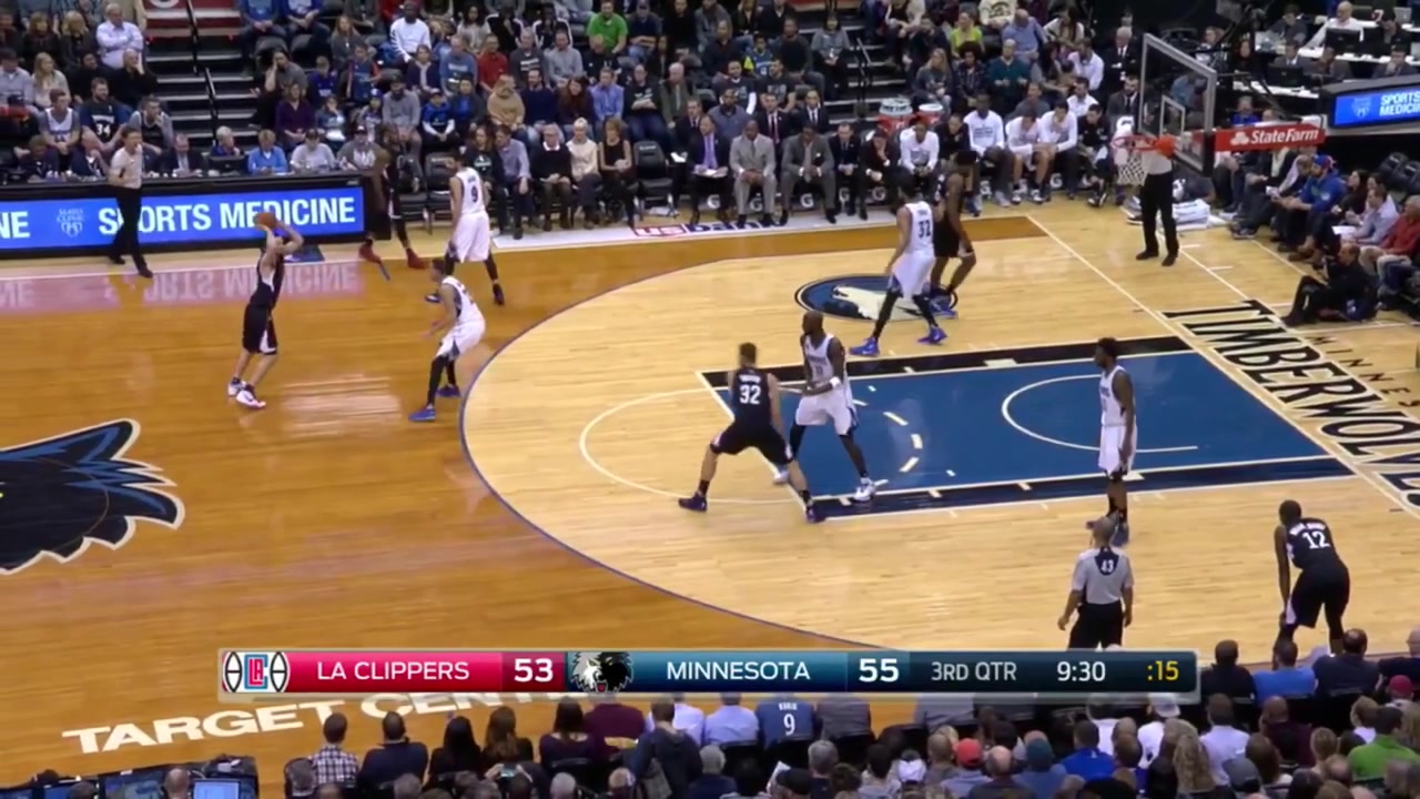 39-year-old Kevin Garnett with the thunderous dunk on Blake Griffin with replays He also received a technical foul for tauntingRicky Rubio with the assist and Karl-Anthony Towns gets as hyped as KGThe local Wolves crowd is going wild 1272015