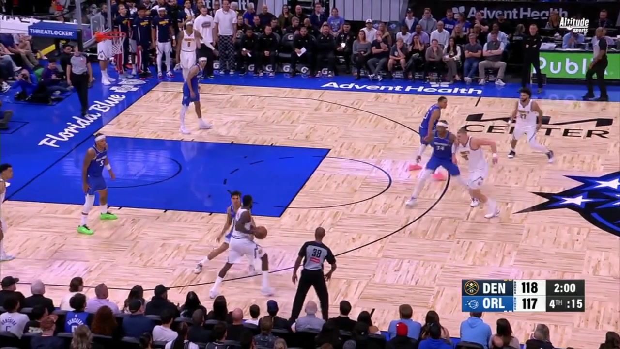 Nikola Joki backs down Silva and hits the shot giving him 28 points 20 rebounds and 10 assists