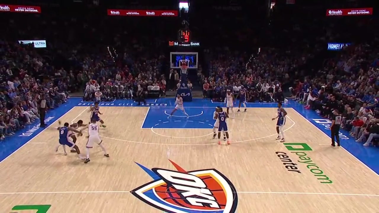 SGA spins and scores against three Philly defenders
