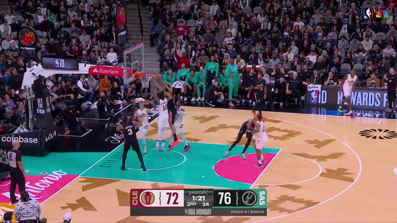 Donovan Mitchell with a no-look lob to Jaylon Tyson