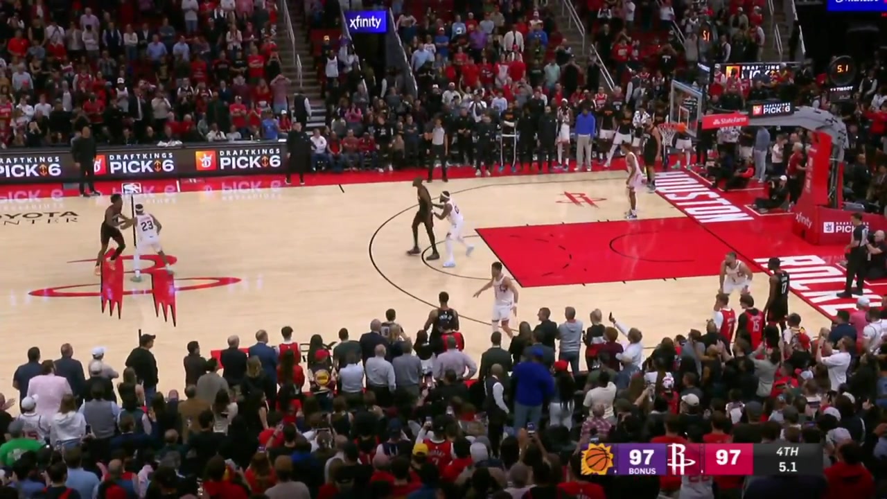 Kevin Durant hits the game-winning 3 against the Phoenix Suns his former team with 11 seconds remaining in regulation with replays Rockets and Suns commentaries