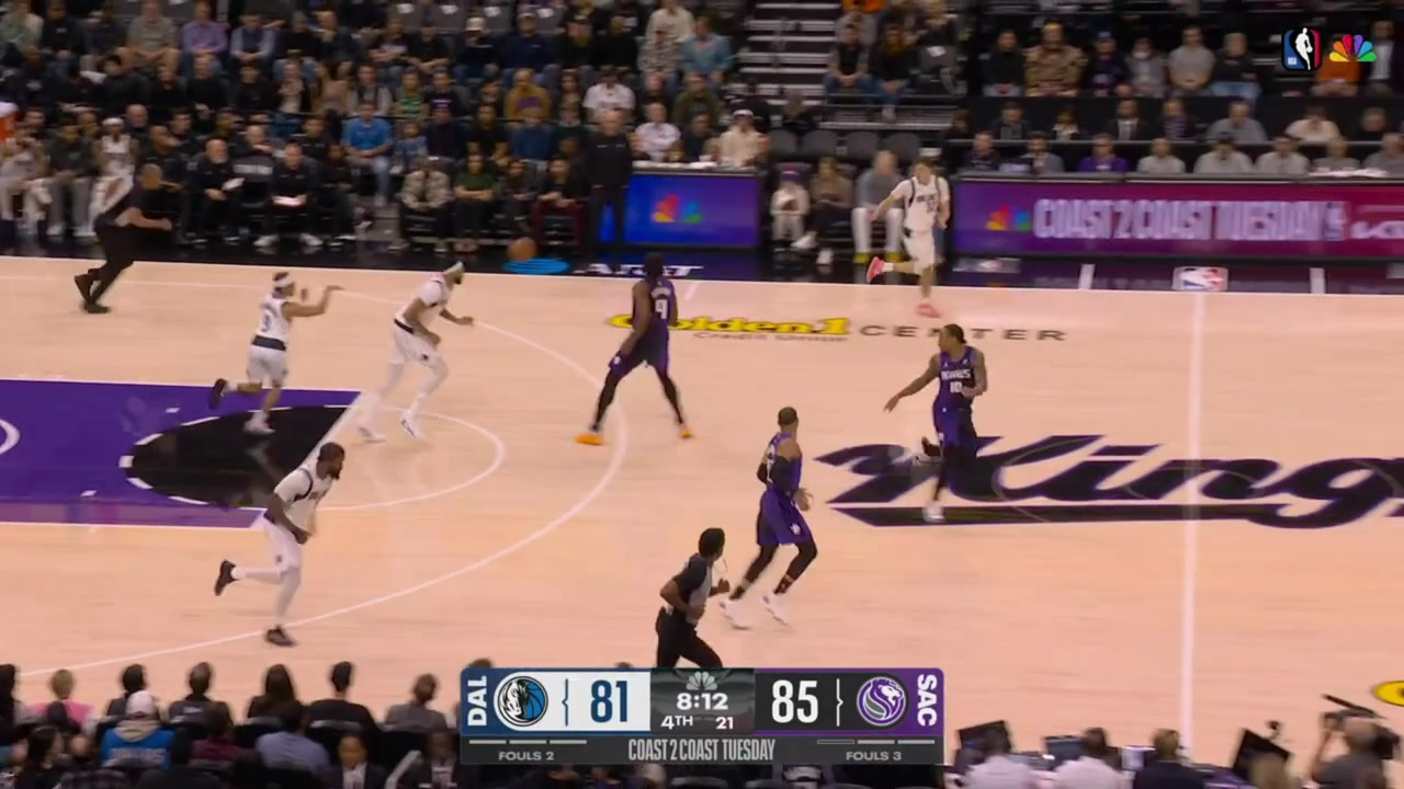 Max Christie gets fouled by LaVine and then continues to drive off the ball and falls hard after a contest attempt by DeMar DeRozan with replays DeRozan receives a technical