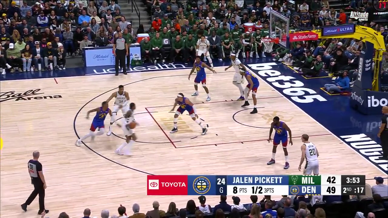 Zeke the Freak eviscerates The Greek Freak's shot attempt in the post Zeke Nnaji finished the game with 14 points 10 rebounds 3 assists and 32