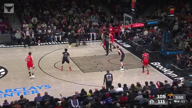 Anfernee Simons hits the tough turnaround jumper in the corner while being double teamed as the shot clock expires