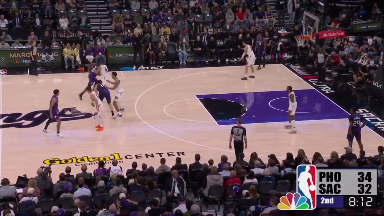 Jalen Green soars way up high and detonates for the angry And-1 alley-oop dunk off a steal and a lob by Collin Gillespie with replays NBA and Suns commentaries