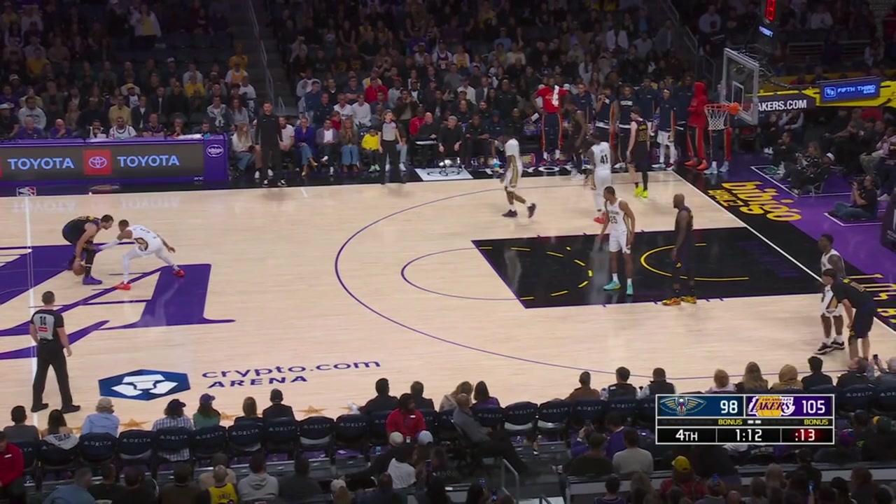 Luka steps back and hits the clutch 3 for LA but then they give up and-1 on the fast break