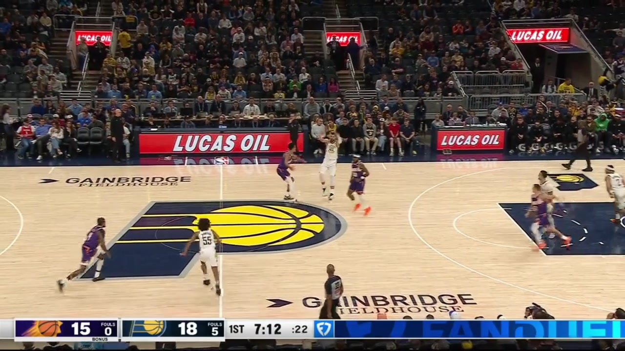 Ivica Zubac with the alley-oop dunk for his first bucket as a Pacers with a replay The assist was by Ethan Thompson