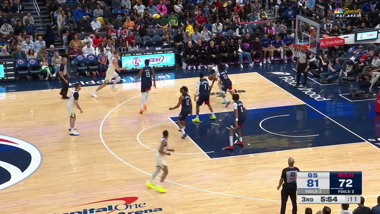 De'Anthony Melton explodes to the rim with the absolutely vicious poster dunk on Sharife Cooper with replays The Warriors bench is completely stunned Warriors and Wizards commentaries