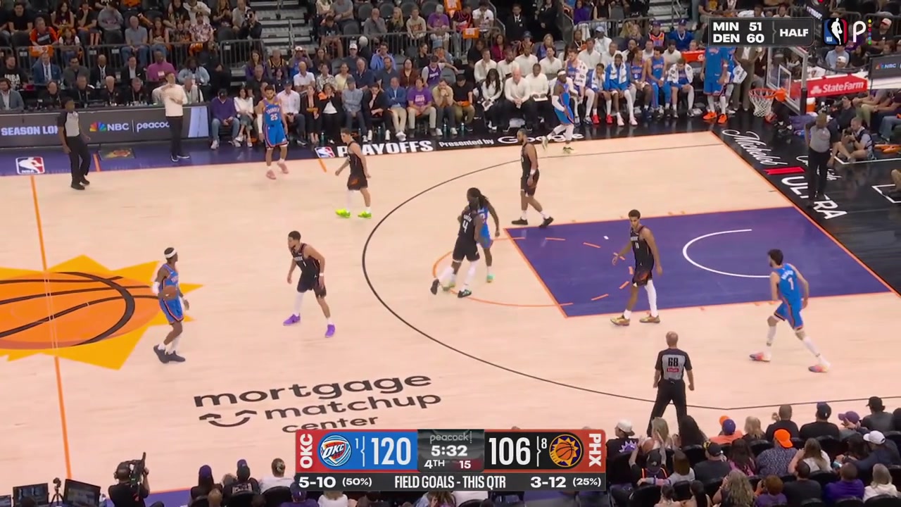 Shai Gilgeous-Alexander splits the defense TWICE and makes the really tough lefty layup with replays