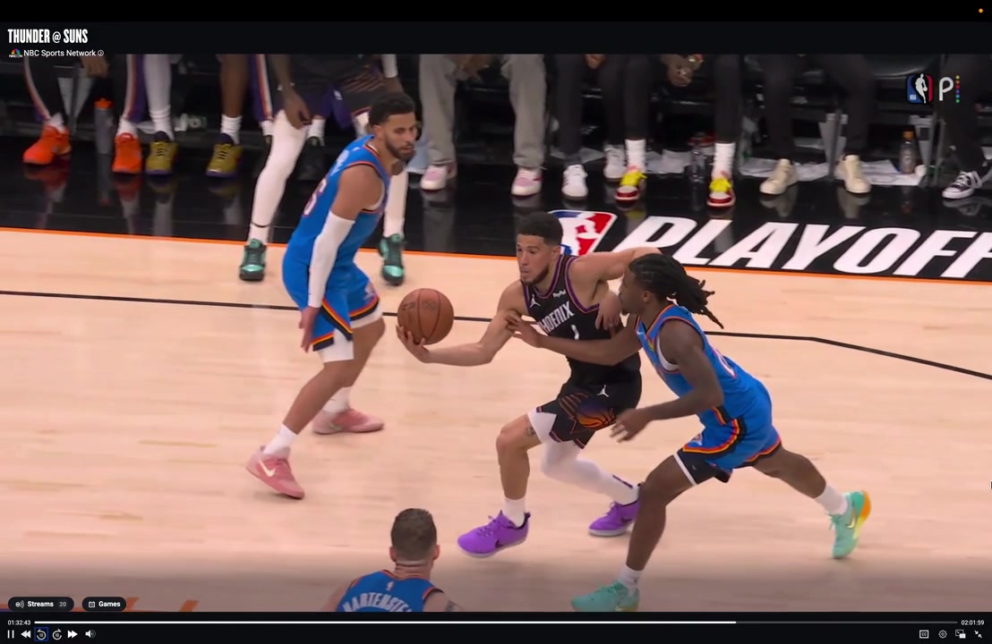Devin Booker gets a foul call and does not hide his displeasure with the contact Call was overturned upon review