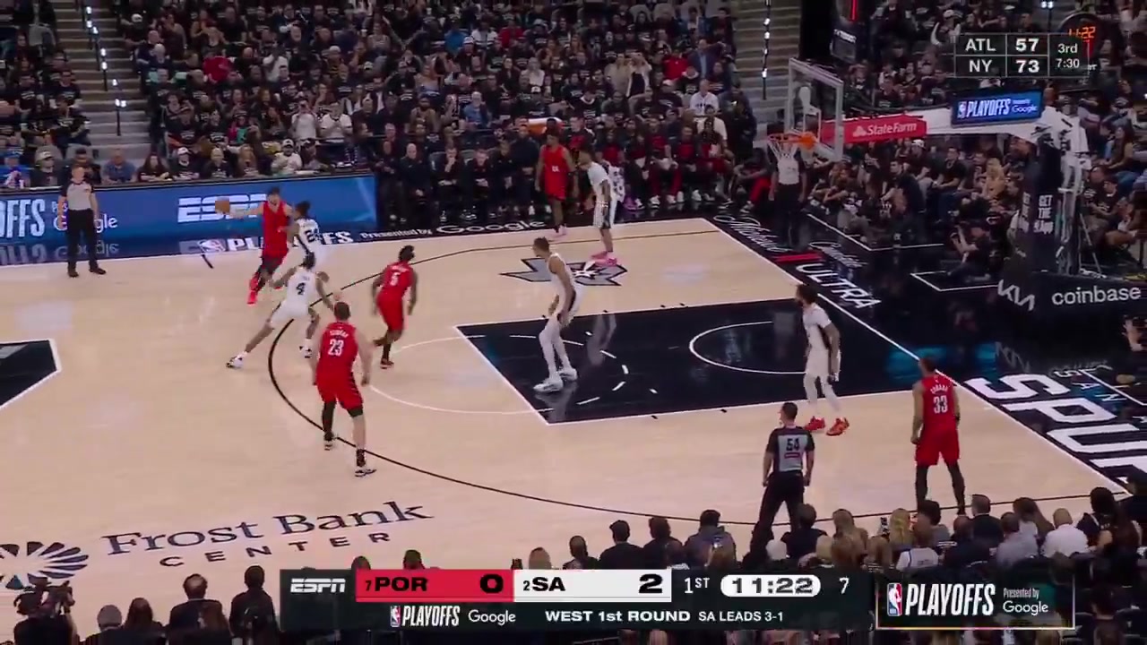 Victor Wembanyama full highlights vs Portland Trail Blazers 114-95 W - Game 5 - First Round of the 2026 NBA Playoffs17 Points on 57 FG 714 12 from 3 66 FT 14 Rebounds 3 Assists 1 TOV 6 Blocks 3 PF and a - of 20 in 3336 minutes played