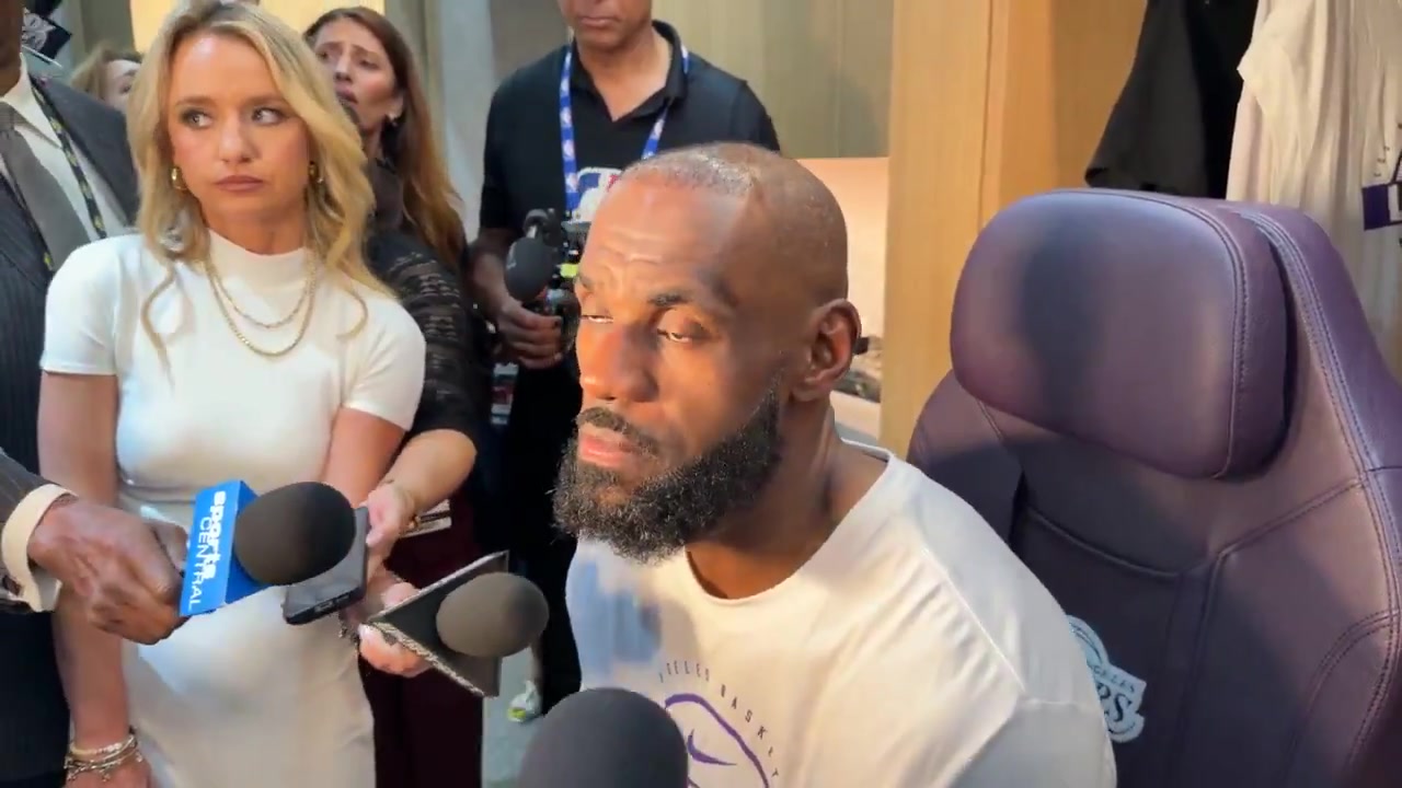 LeBron James responds to the comments made by Jabari Smith Jr I don't care about shit like that I'm too old for that shit
