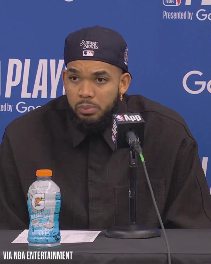 KAT It's understandable the fans didn't know what version they would see of us especially during this series we didn't play our best basketball For us to make a statement about who we could be when we're clicking on all cylinders it's great for us It's about consistency in the playoffs