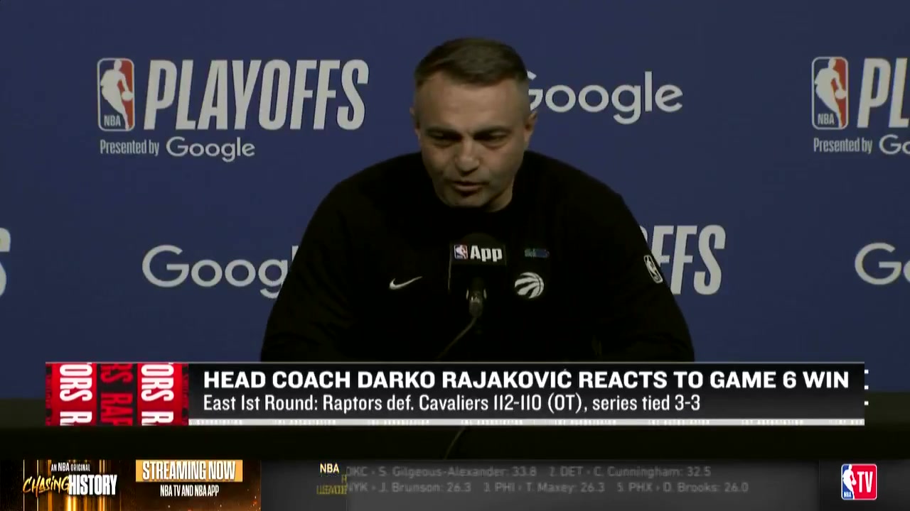 Darko Rajakovi Call me crazy call me psychic but I saw this one coming tonight I was planning ATO plays for the end of the game to get RJ in those situations It's surreal that he made a shot the way the shot went down