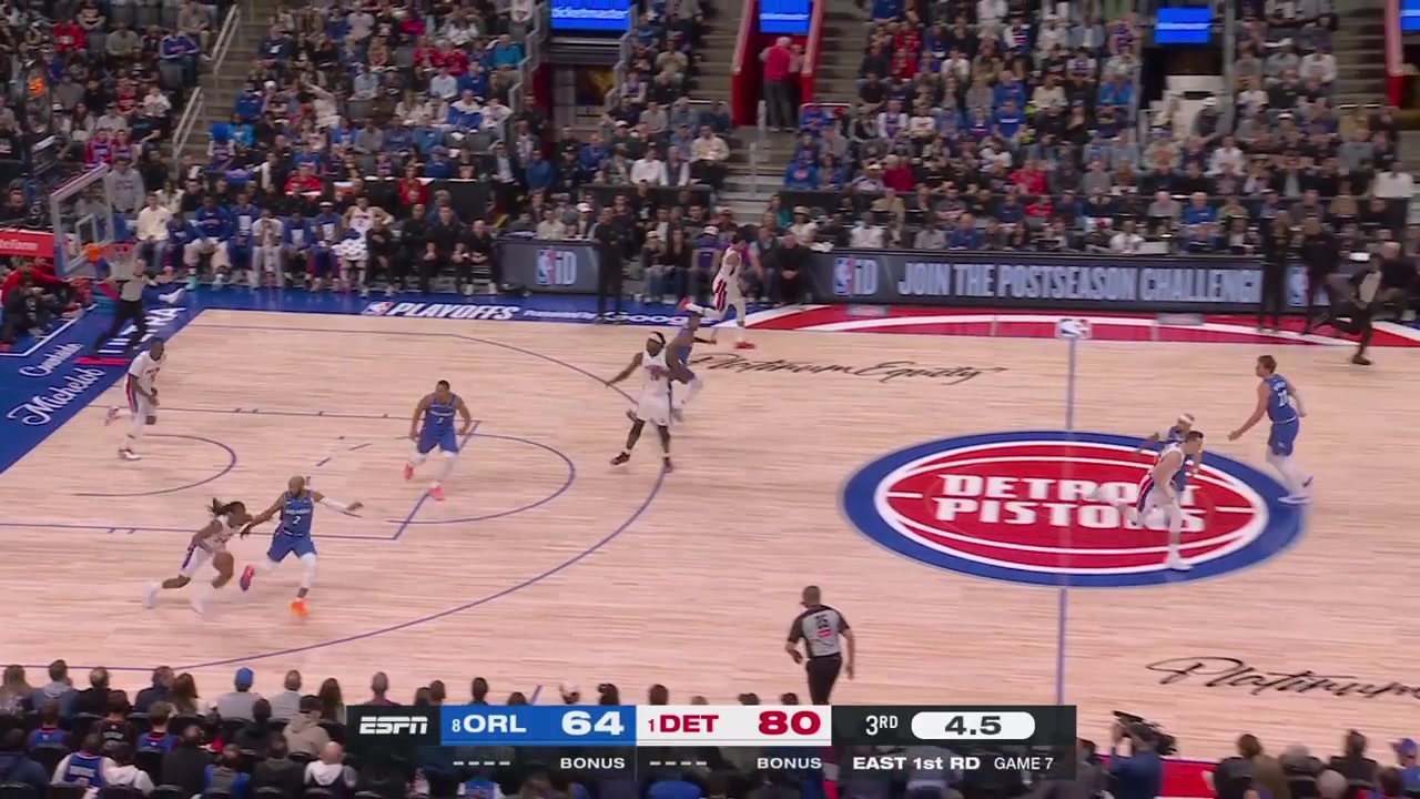 Daniss Jenkins hits the 3-pointer buzzer-beater to end the 3rd quarter with replaysThe Pistons are up 19