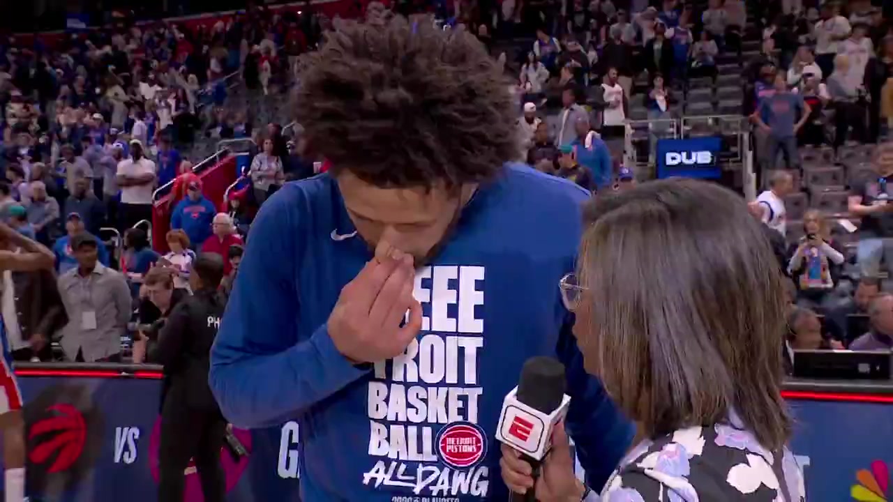 Cade Cunningham We've grown a lot because of this series We're ready to get to the second round and continue business