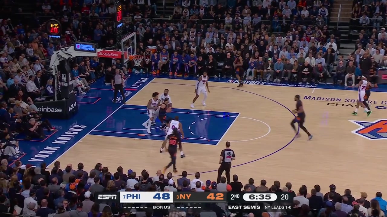 Jordan Clarkson with back to back buckets and Tyrese Maxey with the lefty layup to give him 18 pointsThe 76ers take a timeout after the bucket by Clarkson