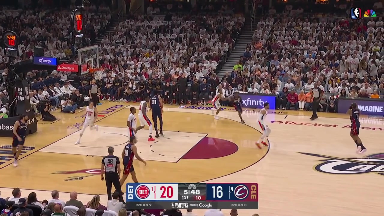 James Harden crosses Tobias Harris and finds Dennis Schroder for the wide open corner 3 with a replay