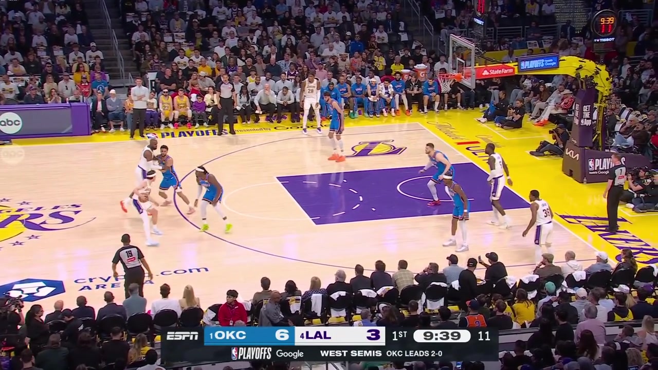LeBron James backs down Ajay Mitchell spins and scores the shot over Isaiah HartensteinFirst 2 points for LeBron