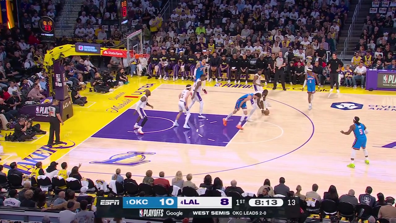 Lowlights LeBron James smokes the alley-oop dunk and the Thunder cannot handle the rebound turning the ball over