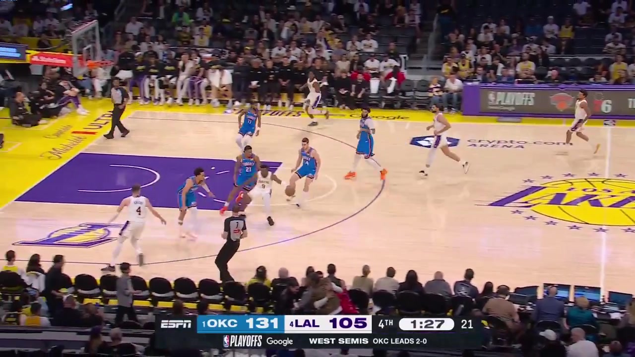 The final moments of Game 3 - Oklahoma City Thunder vs Los Angeles LakersIncluding the faces on the Lakers and the Thunder benches and postgame interview on the court with Shai Gilgeous-Alexander amp Ajay MitchellThe Thunder go up 3-0 in the series