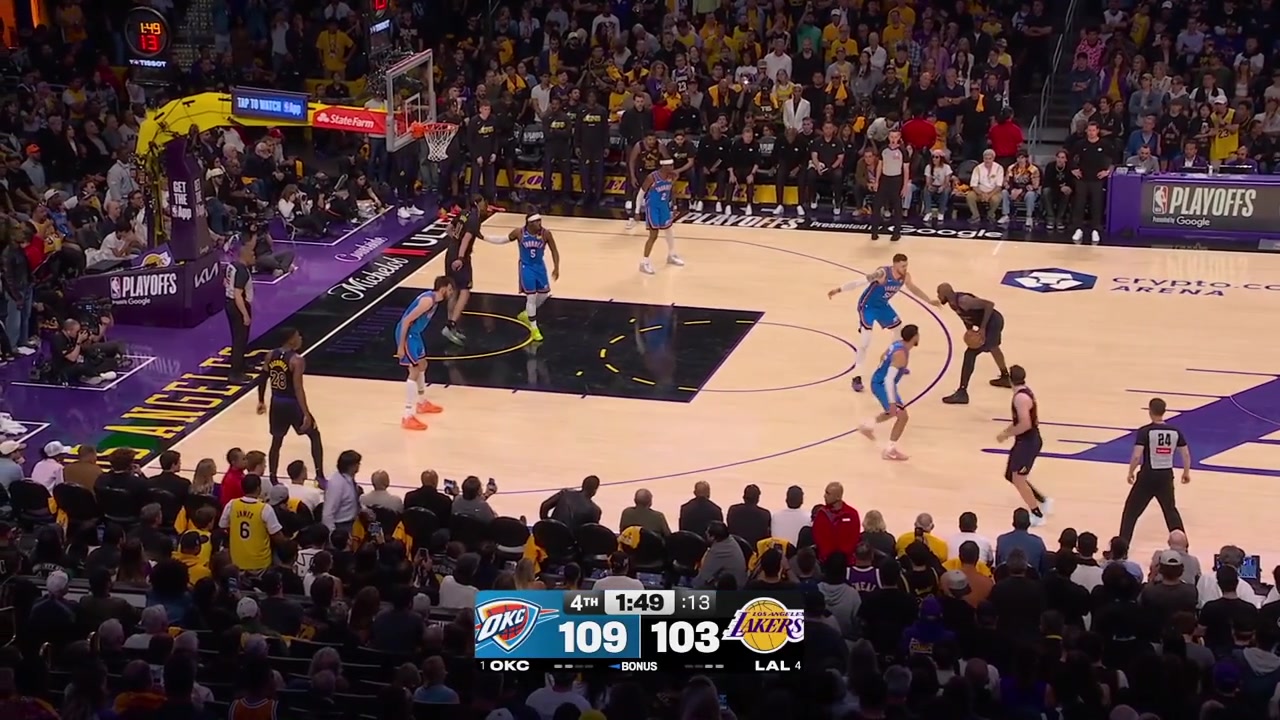 Rui Hachimura hits a big clutch step corner 3 on Chet Holmgren with replaysHe also converts the free throw