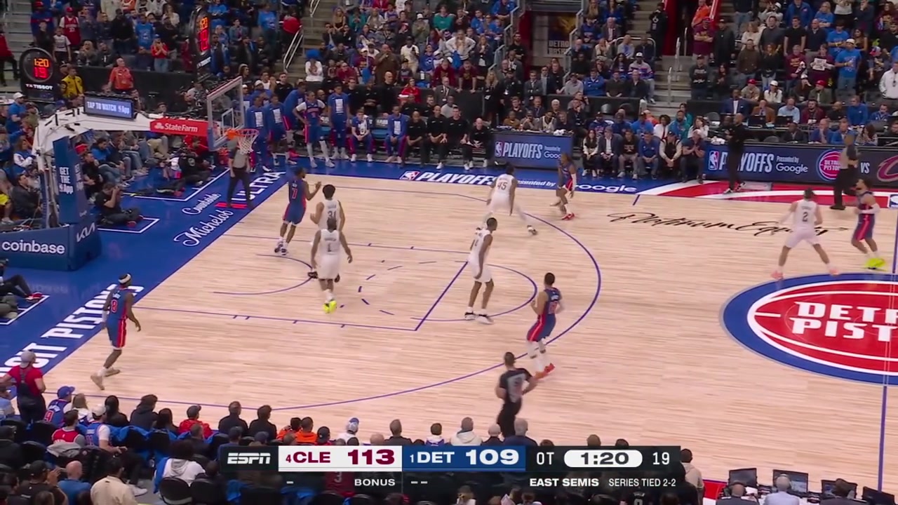 James Harden blocks Paul Reed but turns it over at the other end in overtime