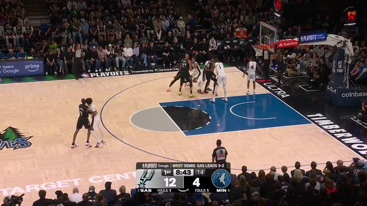 Anthony Edwards full highlights vs San Antonio Spurs last night 109-139 L - Game 6 - Western Semifinals - 2026 NBA Playoffs24 Points on 926 FG 346 27 from 3 286 47 FT 571 2 Rebounds 1 Off Reb 2 Assists 3 TOV 3 Steals 4 PF and a - of -31 in 3549 MP