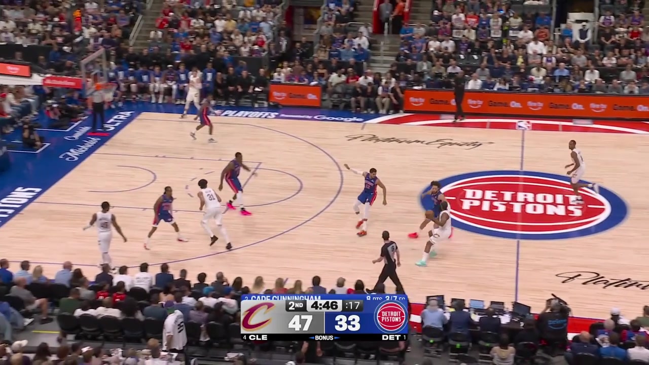 Sam Merrill hits the 3-pointer And-1 on Marcus Sasser putting the Cavaliers up 18 with replays