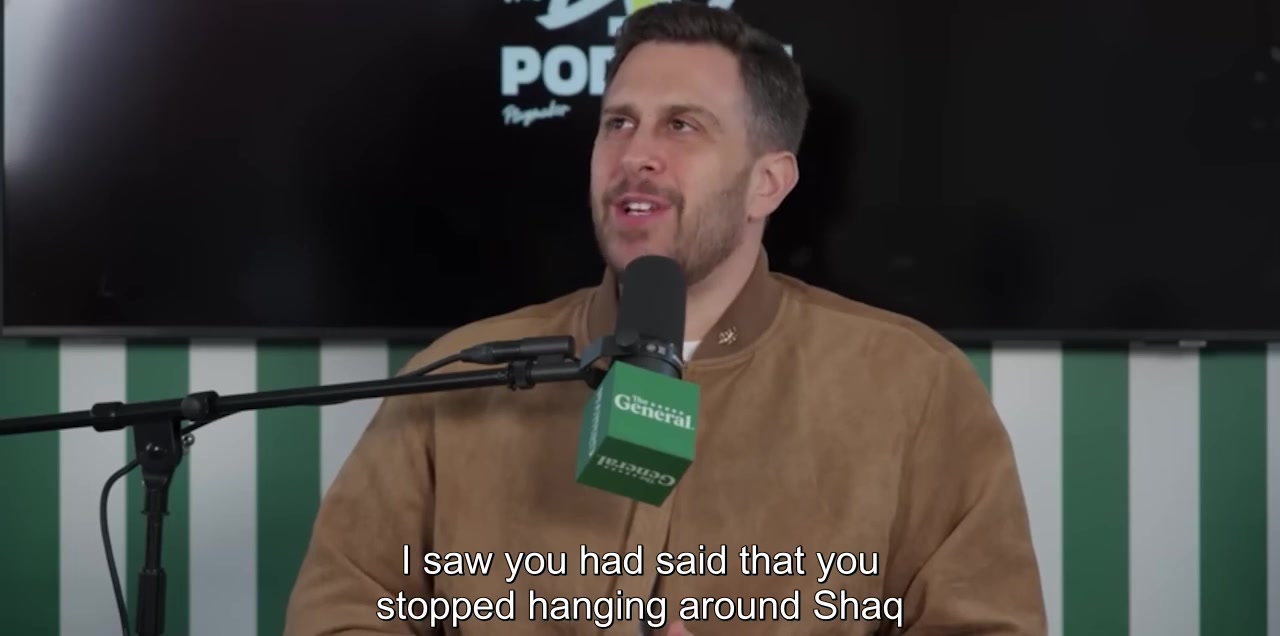 Kevin Hart talks about avoiding ShaqEmbiid in public since they always pick him up and then talks about the time he avoided Shaq for six months after being used as a prop during a skit Clip of skit included