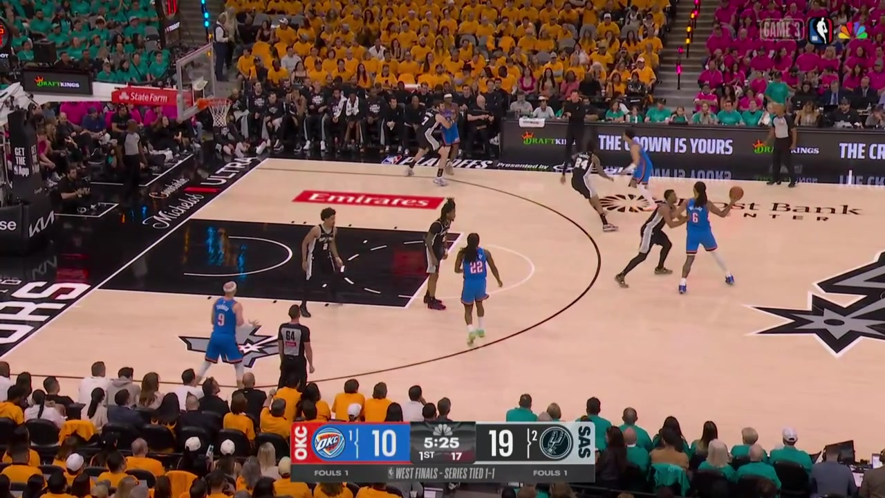 Jaylin Williams hits a three as OKC punch back with an 8-0 run